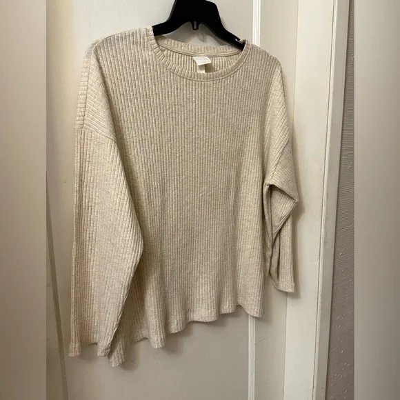 H&M Beige Ribbed Top - Picture 2 of 11
